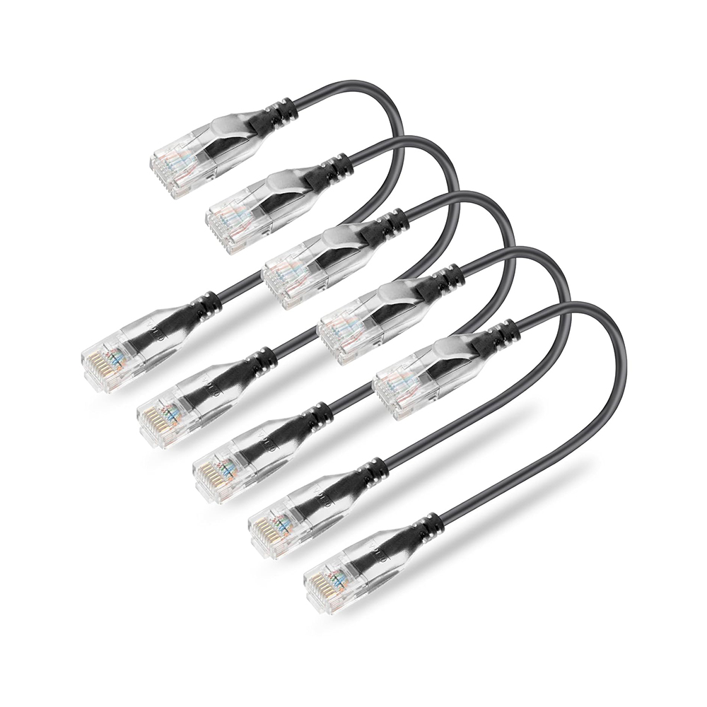 Cat6a Patch Cable with Copper Conductors and Snagless RJ45 Connector