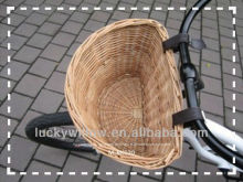 Semicircle wicker bicycle basket
