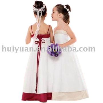 ball gown girl dresses red long