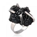 Natural Drusy Crystal Gemstone Women Rings