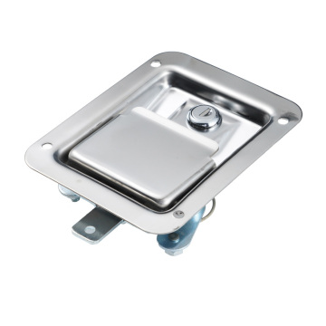 Flush Three Point Lock Key-Locking Recessed Paddle Handle Latches for Industrial Cabinets
