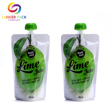 FDAApproved Laminated Flat Bottom Spout Pouch For Juice