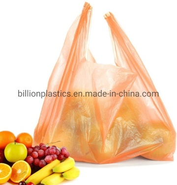 LDPE Plastic Vest Carrier Shopping Garbage Bag with Handles