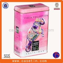 tin box for tea, metal tea tin box , rectangular tin box for tea