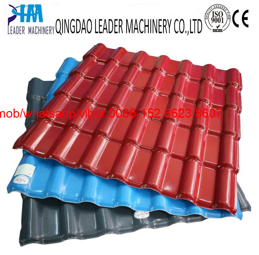 pvc+pmma co-extrusion glazed tiles for roofing_