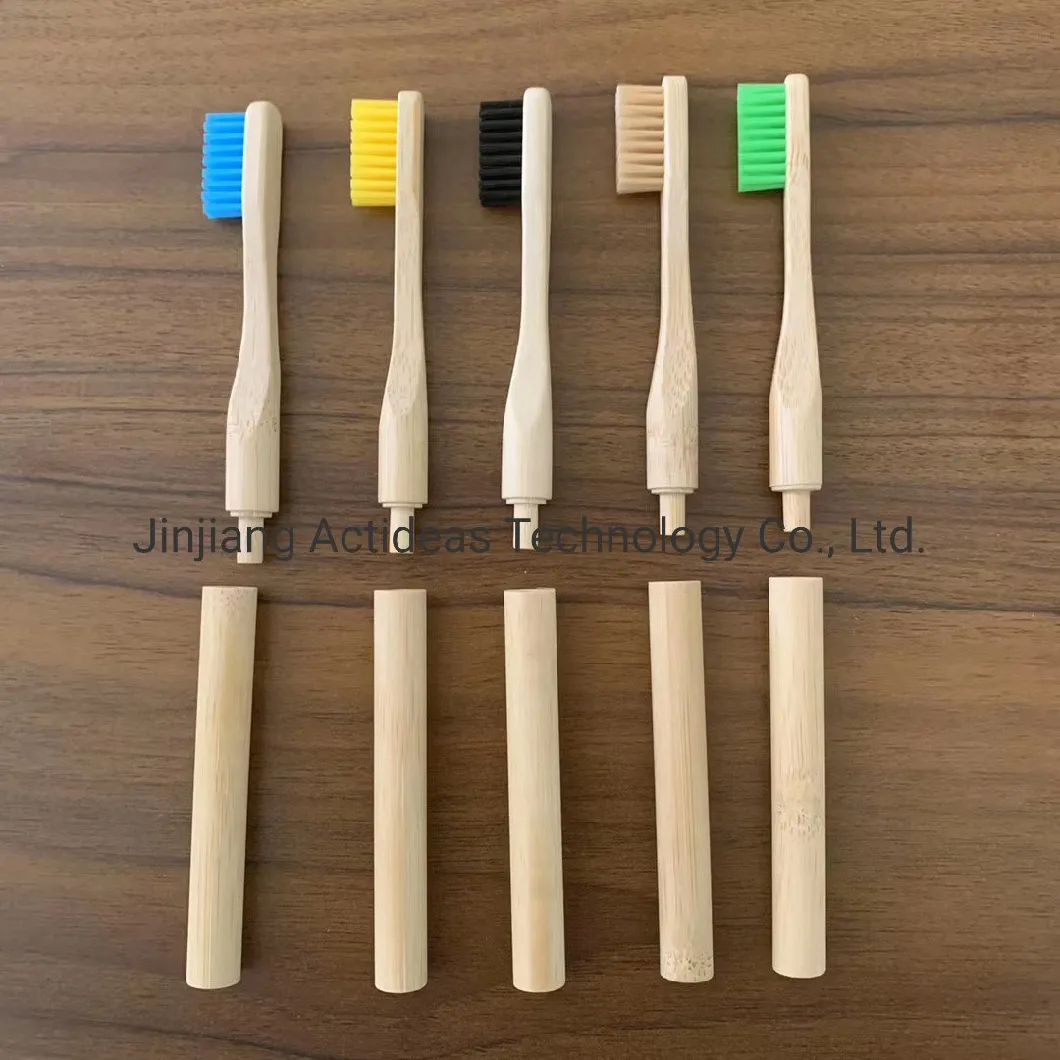 Custom Logo Replaceable Bamboo Toothbrush for Promotional