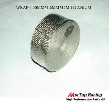 Mertop Racing Titanium Exhaust Wrap Turbo Heat Manifold Header Wrap 50mmx1.6 mmx15m