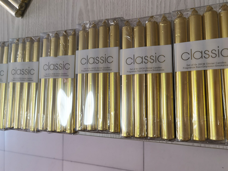 Залаты колер палка свечка з конуснай свечкай у 8 цалі