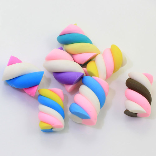 10 * 10 * 15mm Couleurs Kawaii Conception Simple Mignon Tourbillon Curl Doux Fudge Coton Bonbons Matériaux Mignon pour Bébé Enfants Artisanat D