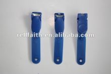 Plastic Colored Clip with Smooth-Face Molded Strap