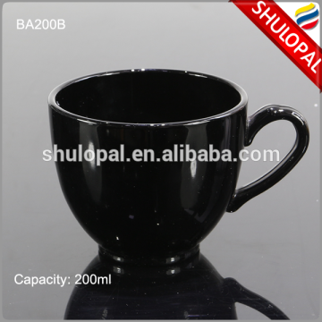 Heat Resistant Black Opal Glass Cup 200ml Black Opal Glass Tableware