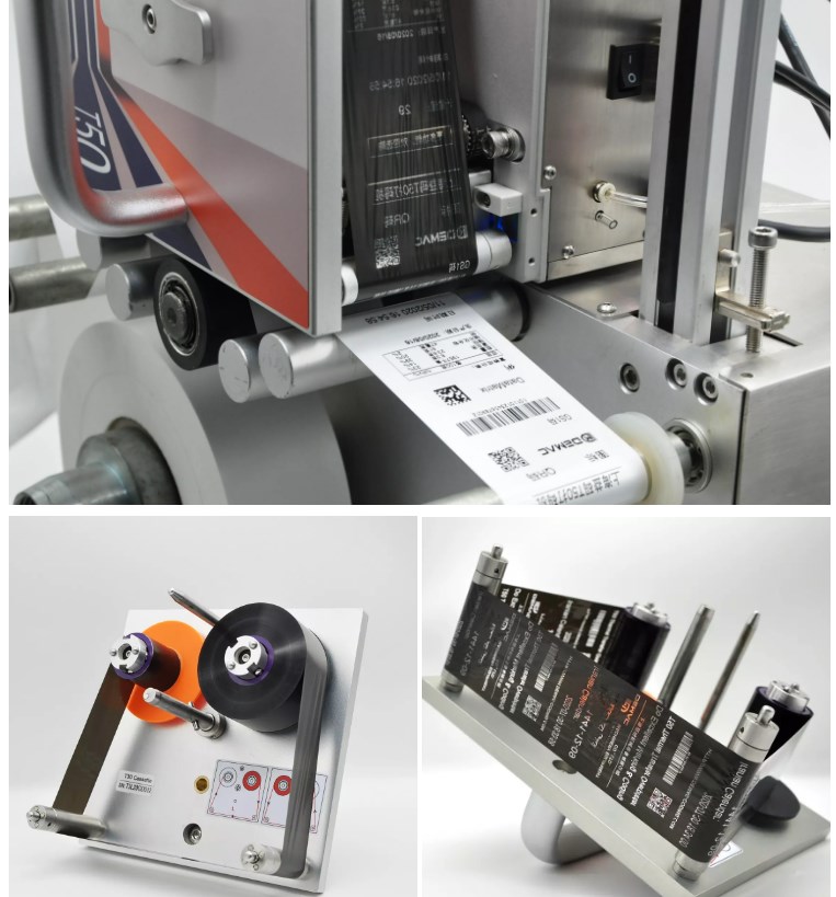 Intermittent continuous 32mm tto coder thermal transfer overprinter paper bag film package date batch qr bar logo coding machine