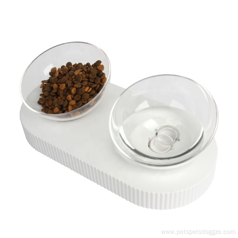 Pet Water Bowl Double Elevated Cat Food Bowls