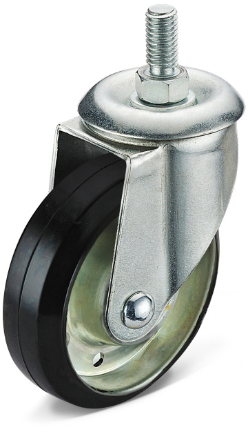 The Black Rubber Screw Caster Wheel