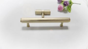 Gold Knurled Aluminum Knurled cabinet handles