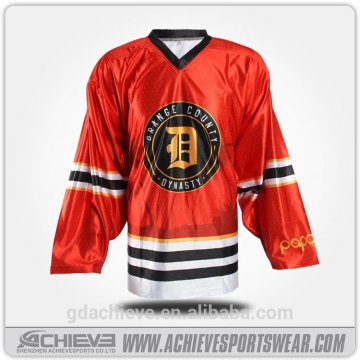 custom sublimation printing hockey jersey/ oversized ice hockey jersey