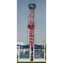 Single Double Cage Wire Rope Construction Materials Elevator