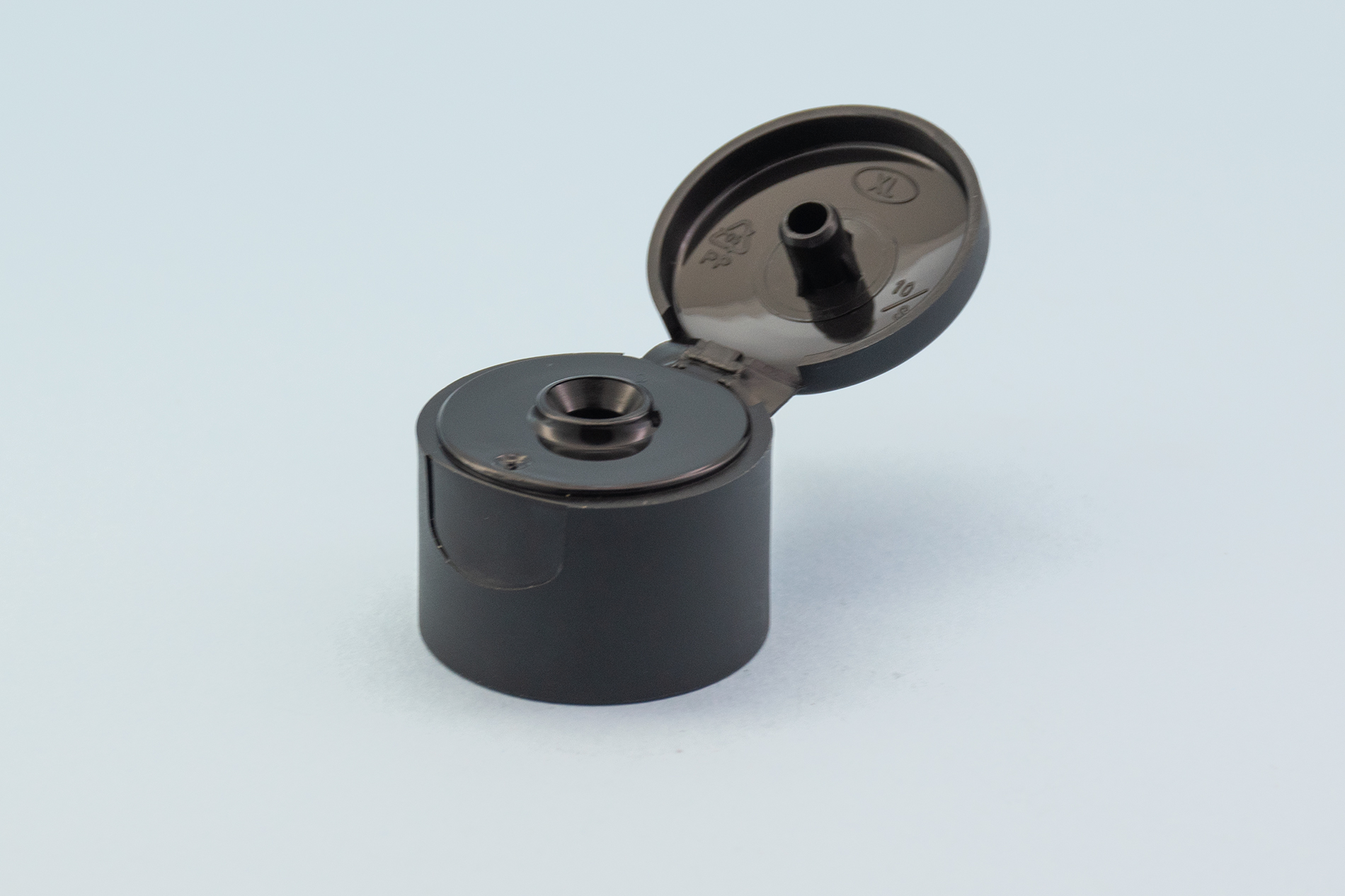 Tampa flip top preta fosca 24/410 24/410 Matte Black Flip Top Cap