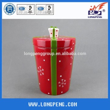 Factory direct christmas ceramic cookie jars, wholesale cookie jars for christmas decorations