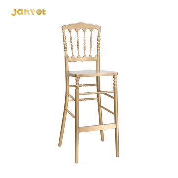 Wholesale Wedding Event French Bistro High Chair Napoleon Wooden Barstool