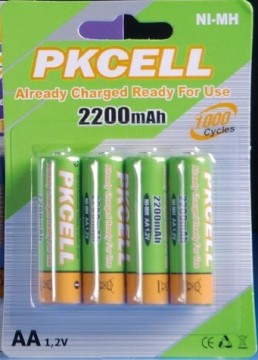 Ni-MH already charged ready for use battery