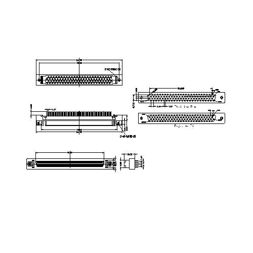 1.27mm Series 100P Receptacle Headers Vertical Mount Ribbon Type