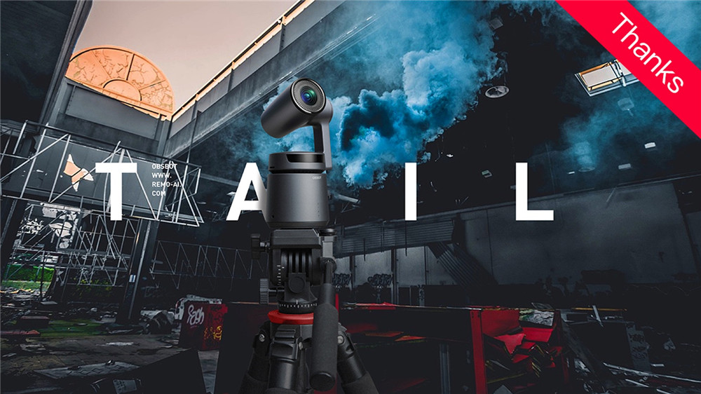 15X Zoom Auto Mini Director AI Camera 360 degree 4K AI Tracking Video  Shooting  OBSBOT Tail Camera