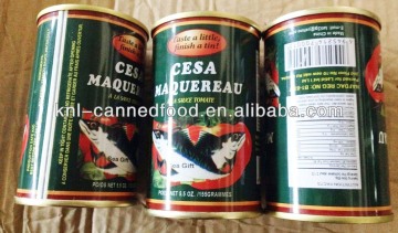 canned jack mackerel in tomato sauce 155gX50tins