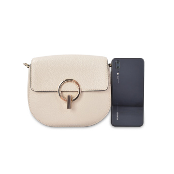 Flap Top Ring Mini Crossbody Bag For Ladies