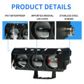 LiuHJG 3 Lens Waterproof IP67 Motorcycle Spotlights 12-80V Good Chip Led Driving Fog Lights