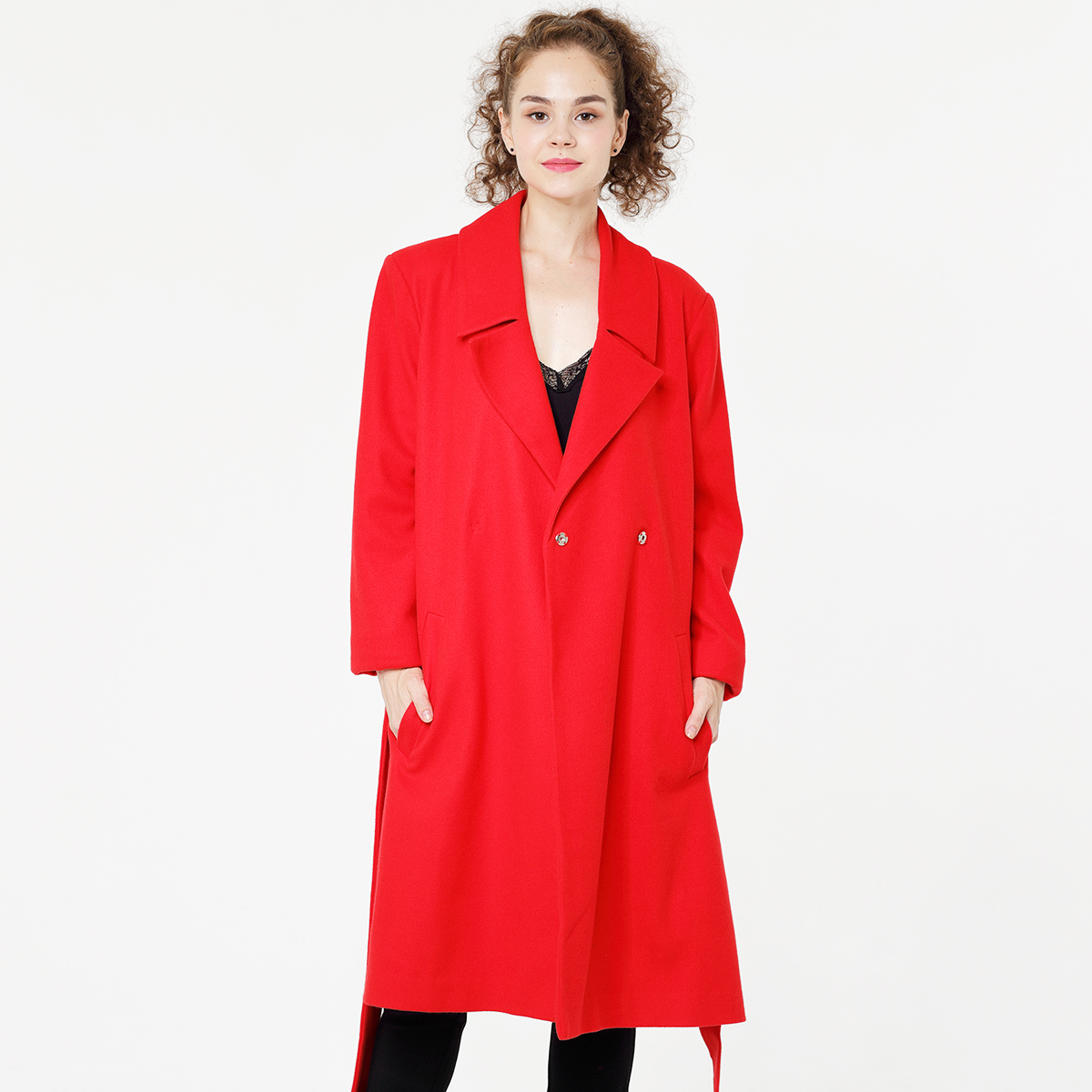 Slim Woolen Long Trench Coat Slim Woolen Long Trench Coat