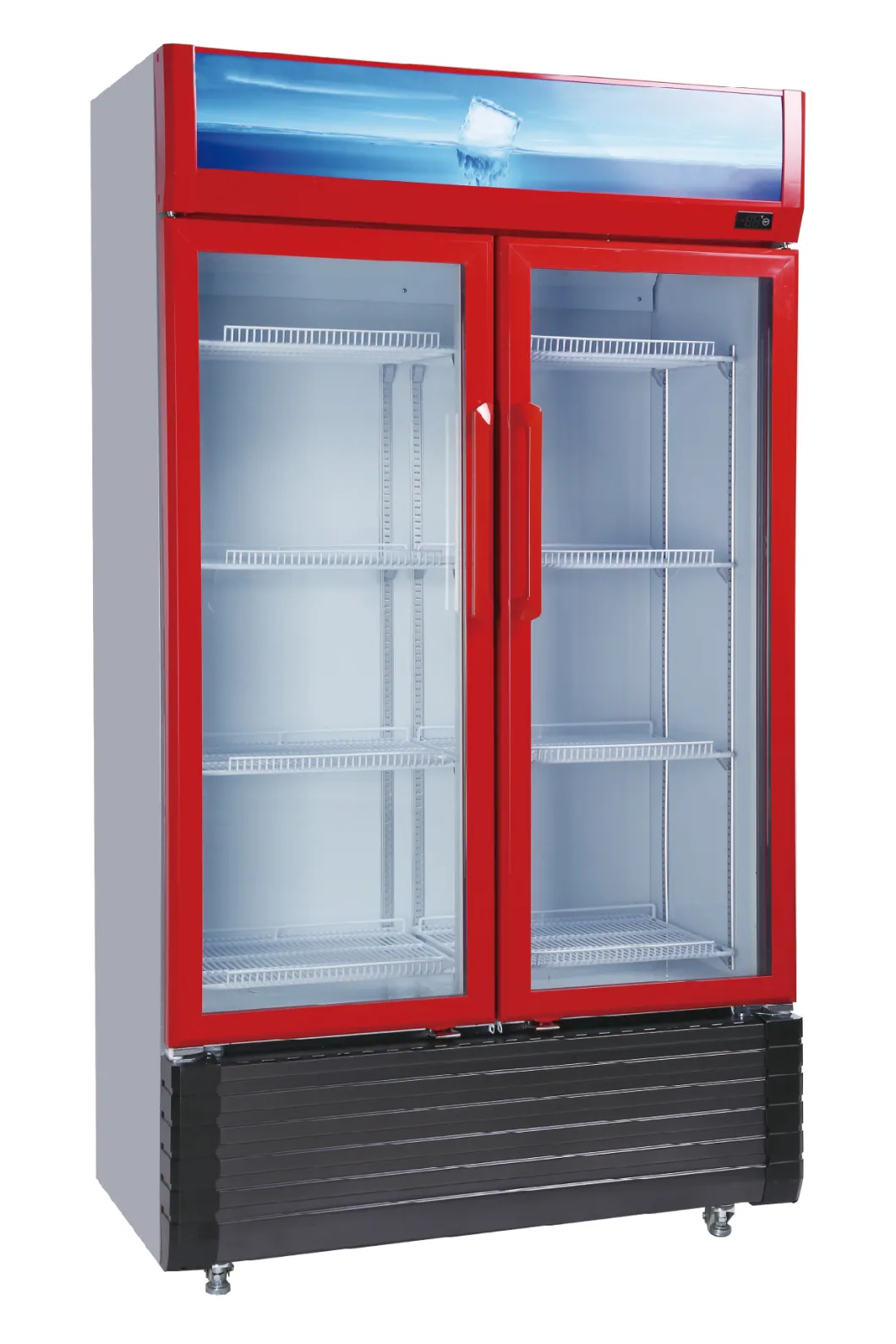 Glass Door Upright Chiller Refrigerator for Supermarket