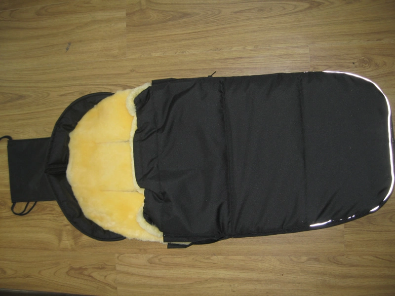 Natural Sheepskin Fur Baby Sleeping Bag in Winter