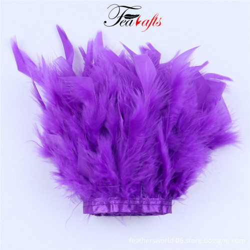 Feather Fabric Material: Discover Lake Blue Chandelle Feather Trim, 10-15cm Feather Fringe for Jewelry, Crafts, and Costumes