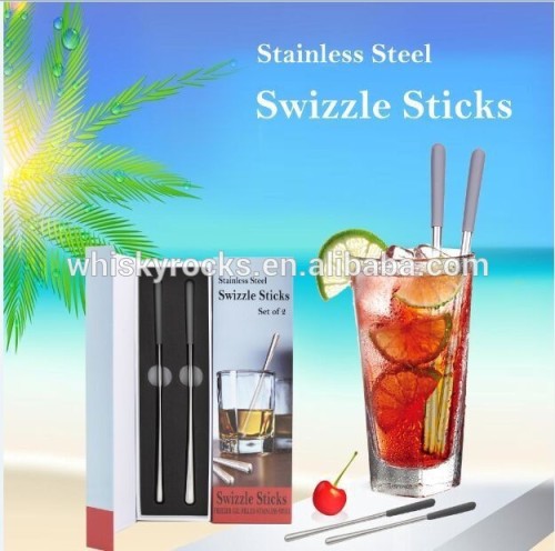 Novelty wine gift Metal Swizzle Sticks for cooling your drink
