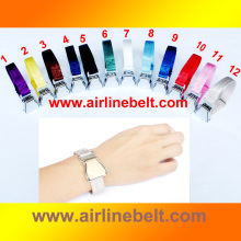 Airplane Seatbelt Silver Buckle Men Braclets (EDB-13021105)