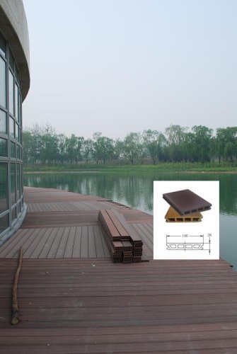 wpc decking swimming pool