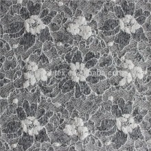 Grey swiss voile african lace knitting fabrics for clothing/garment