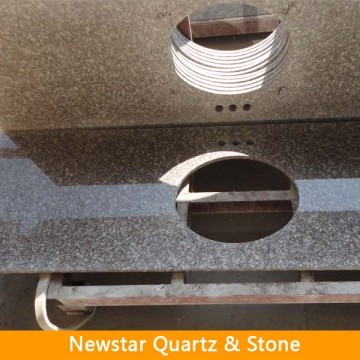 Newstar prefab polished granite countertops edges