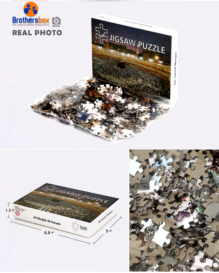 Wholesale Adult Kids Games Personalized Custom Paper 100 500 1000 Pieces Jigsaw Puzzles
