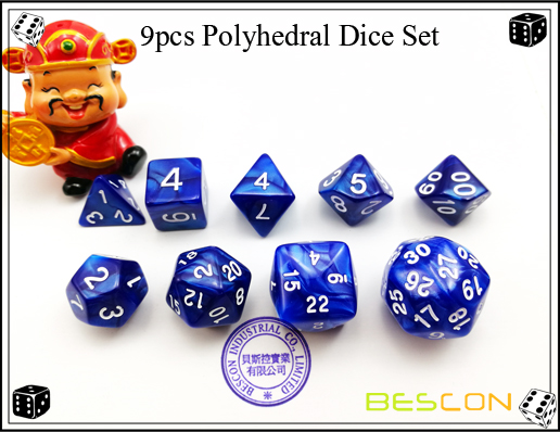 9pcs Polyhedral Dice Set 9pcs Polyhedral Dice Set