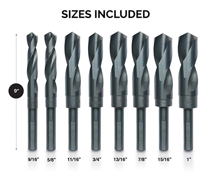 1 reduced shank drill bit 11