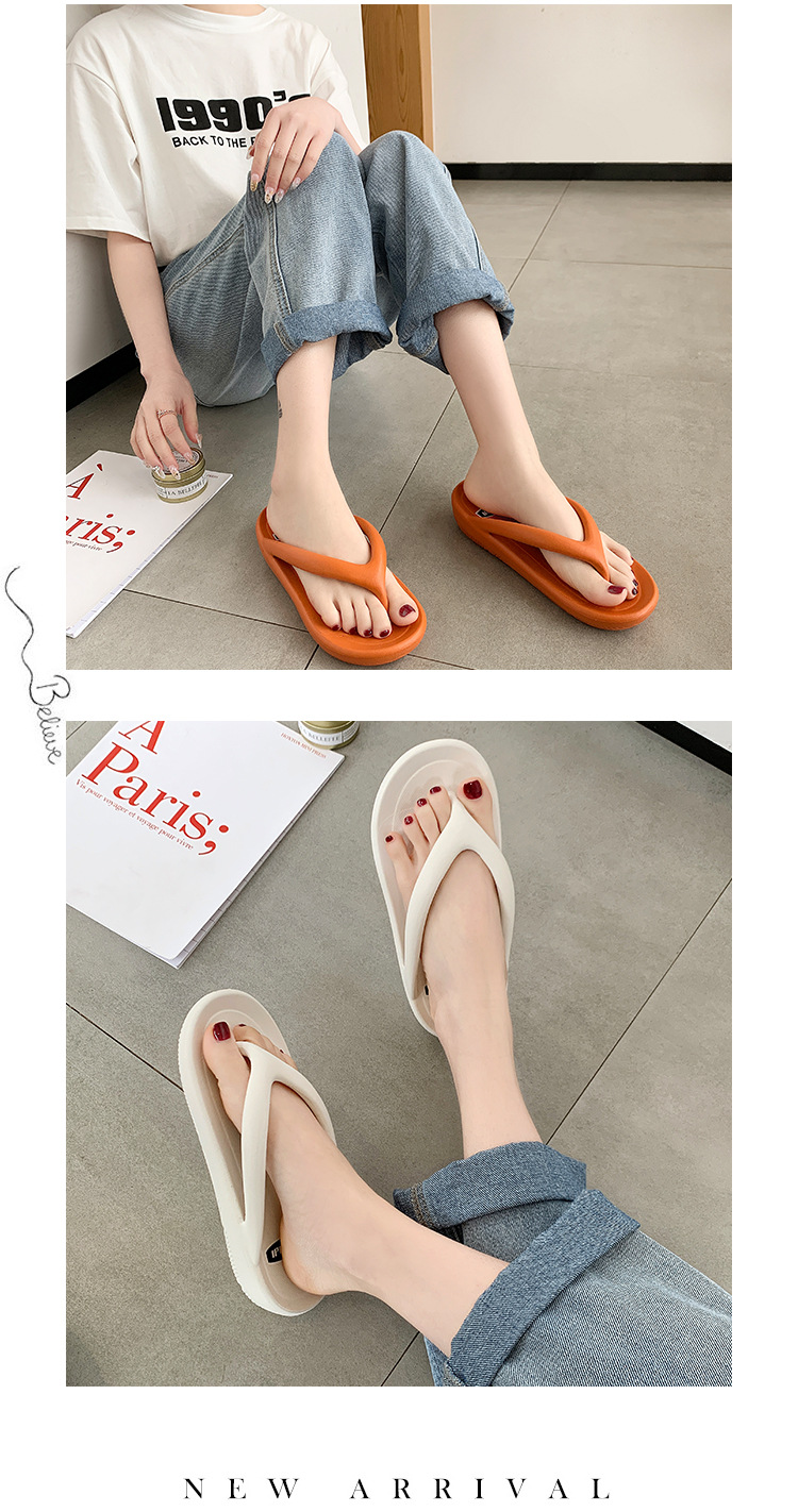 2021 summer causal Flip Flop Slipper Beach Outdoor Slipper women Platform shoes slipper PVC Women Flip Flop