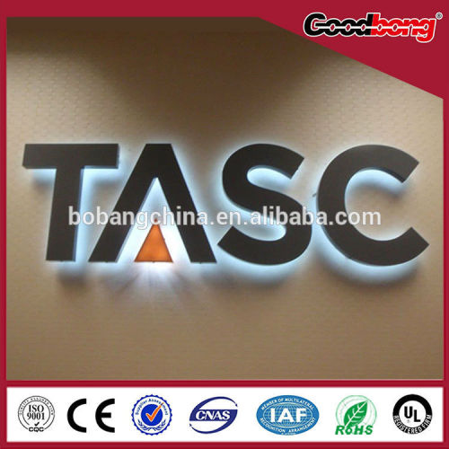 LED backlit stainless steel letters sign