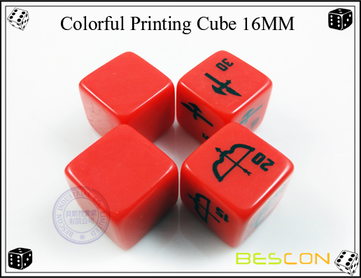 Bunter Druckwürfel 16MM-5 Colorful Printing Cube 16MM-5