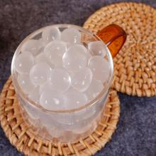 lemon milk tea ?jelly spheres food