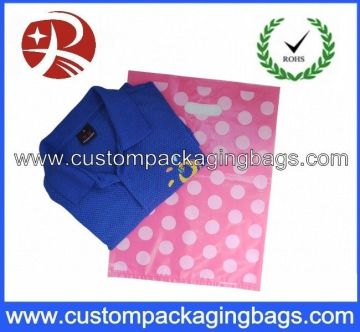 Po Raw Material Plastic Die Cut Bags / Printed Polythene Bags