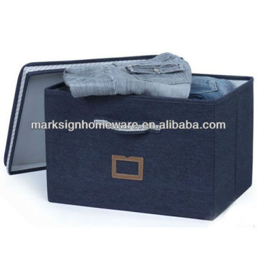 Demin Collapsible Storage Box with Lid