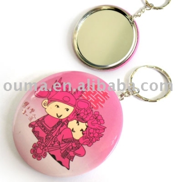 Button Badge with Mirror on Back