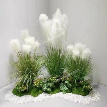 Hot Selling Indoor Greenery: Plastic Dried Pampas Grass Artificial Flowers
